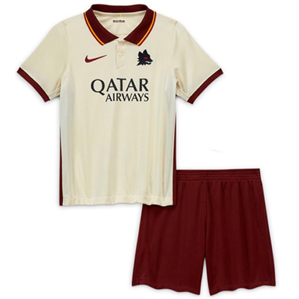 Camiseta AS Roma Segunda equipo Niños 2020-21 Blanco